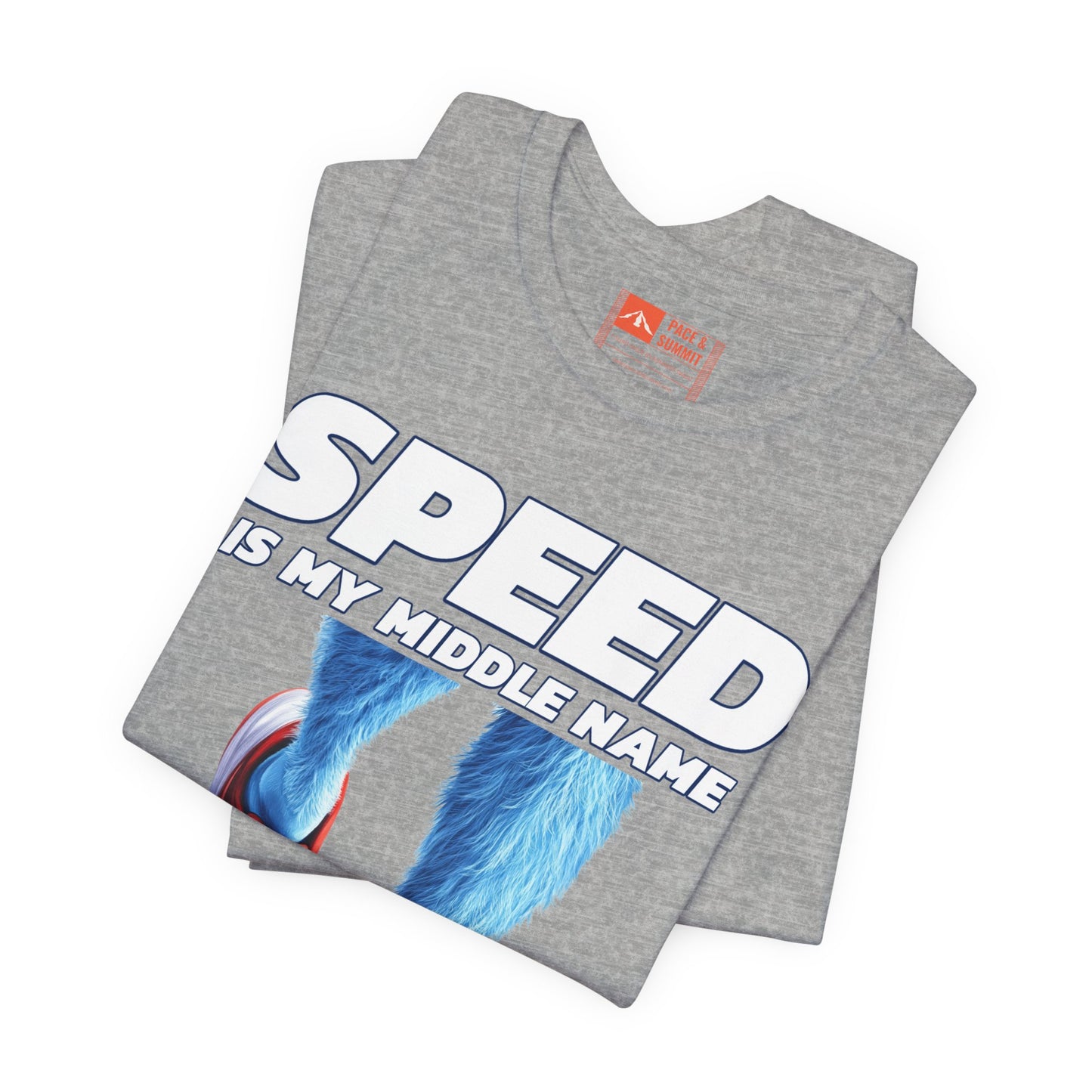 Gray | 'Speed Is My Middle Name' Funny Running Tee