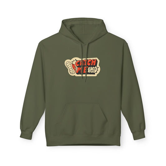 Military Green | 'Catch Me If You Can' Retro Slogan Fashion Hoodie