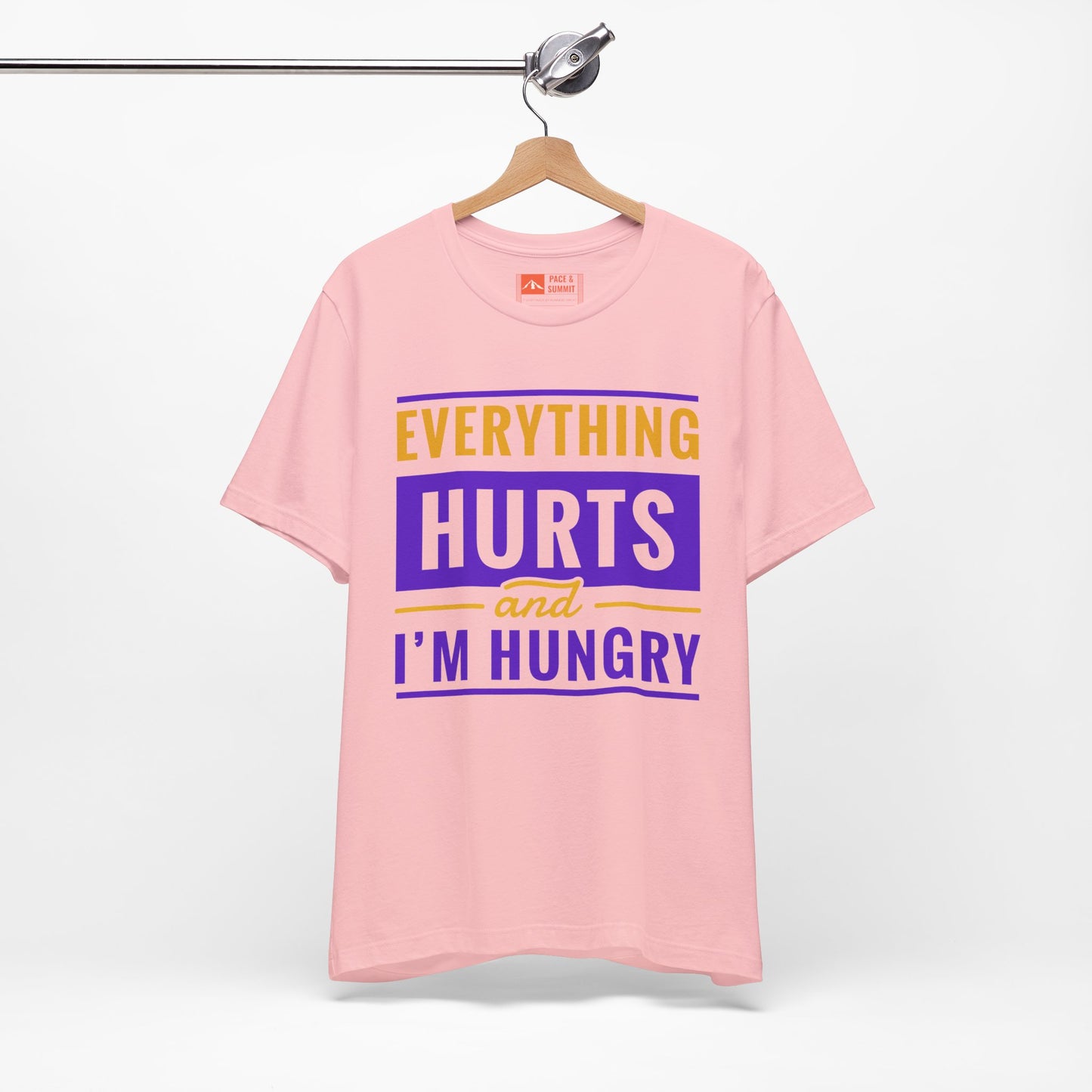 Pink | 'Everything Hurts' Ironic Statement Fashion Tee