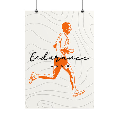 16".5 x 23.4 " (A2) | 'Endurance Club' Motivational Running Wall Art Poster