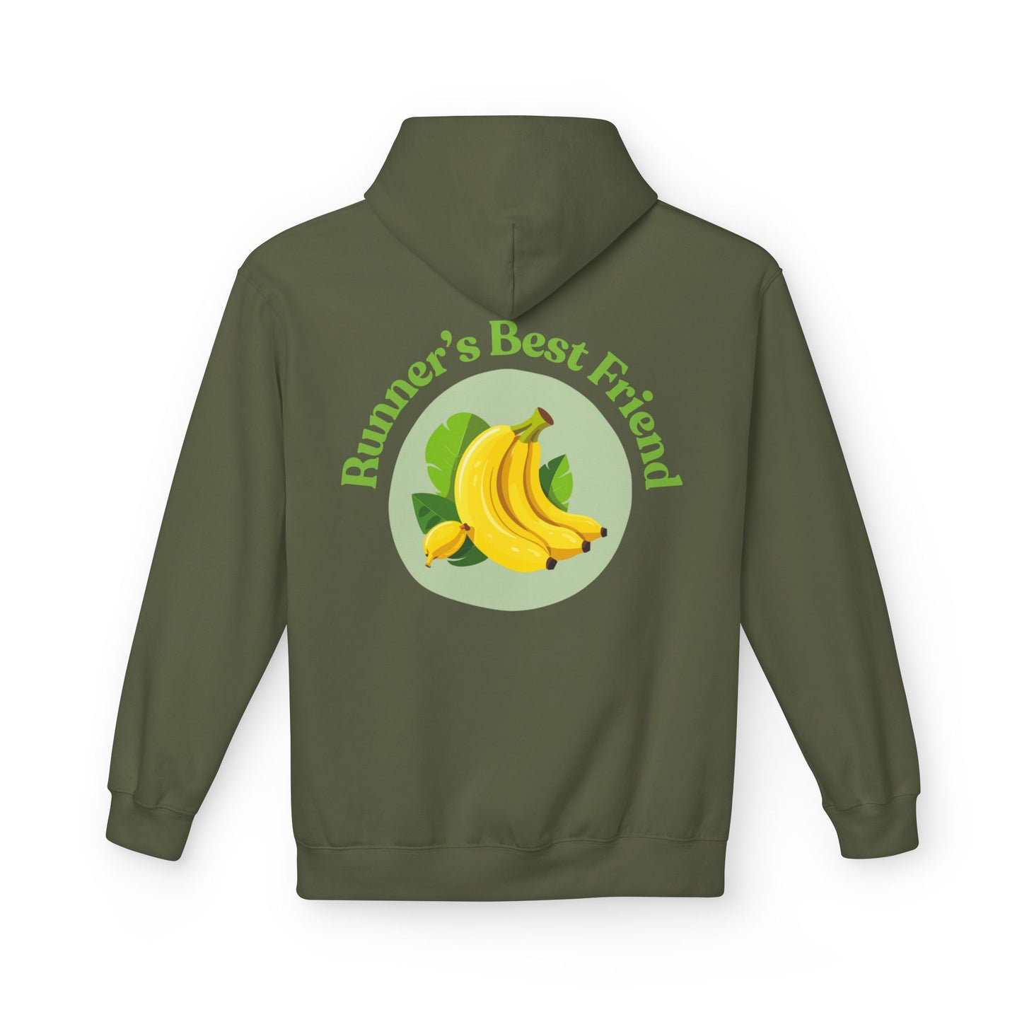 Military Green | 'Runner's Best Friend' Banana Graphic Hoodie