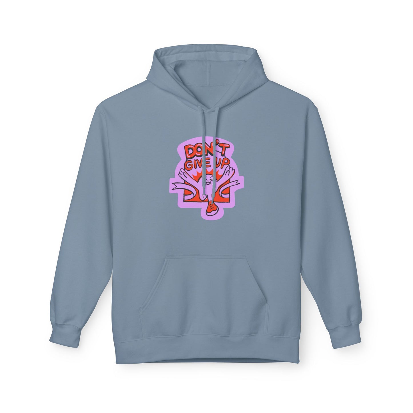 Stone Blue | 'Don't Be Shy' Pink Retro Graphic Hoodie