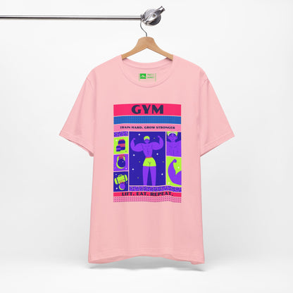 Pink | 'Train Hard' Poster-Art Gym Culture Tee 