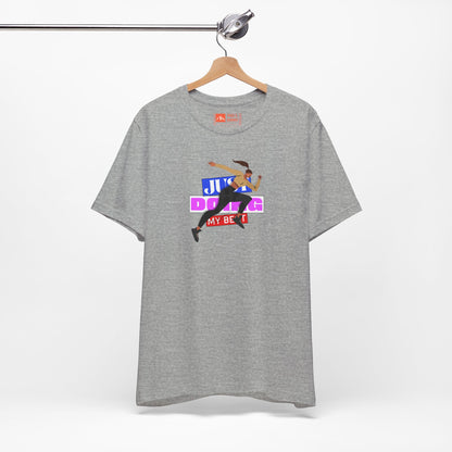 Gray | 'Just Doing My Best' Runner Graphic Tee