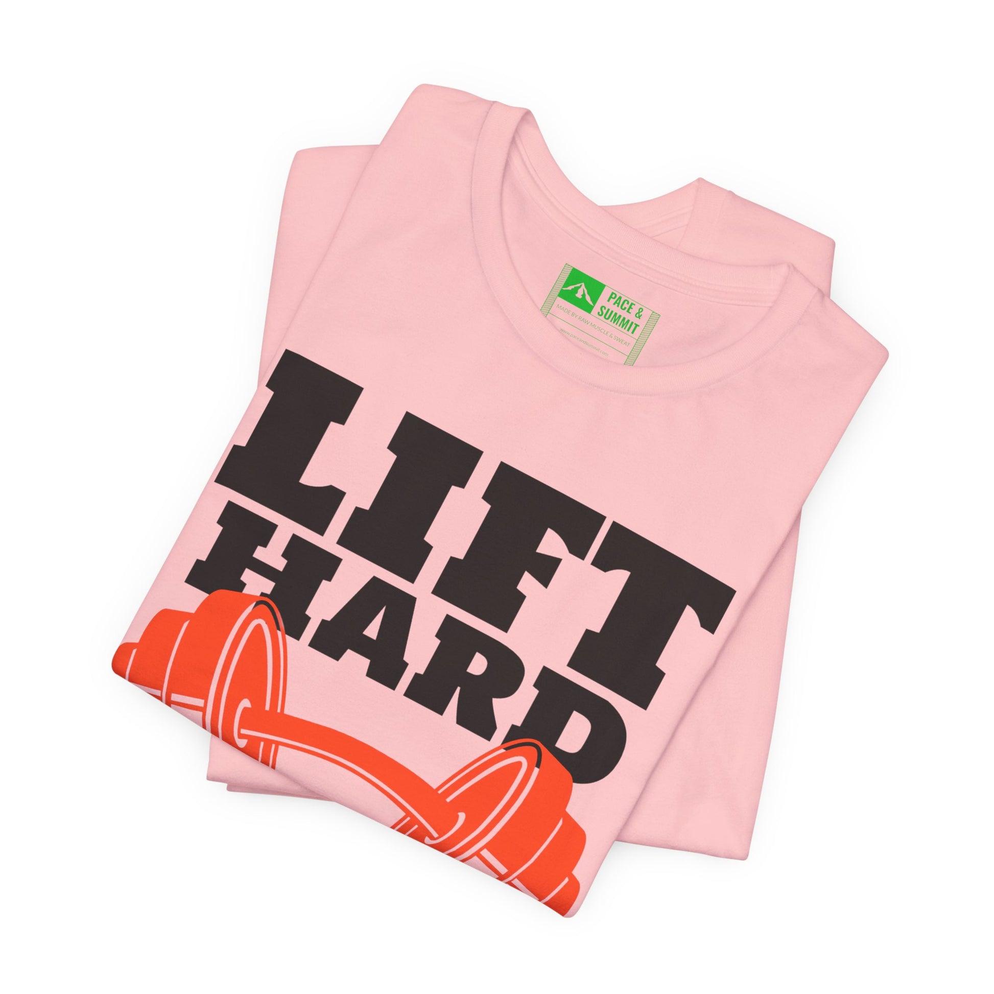 Pink | 'Lift Hard Train Hard' Weightlifting Gym T-Shirt