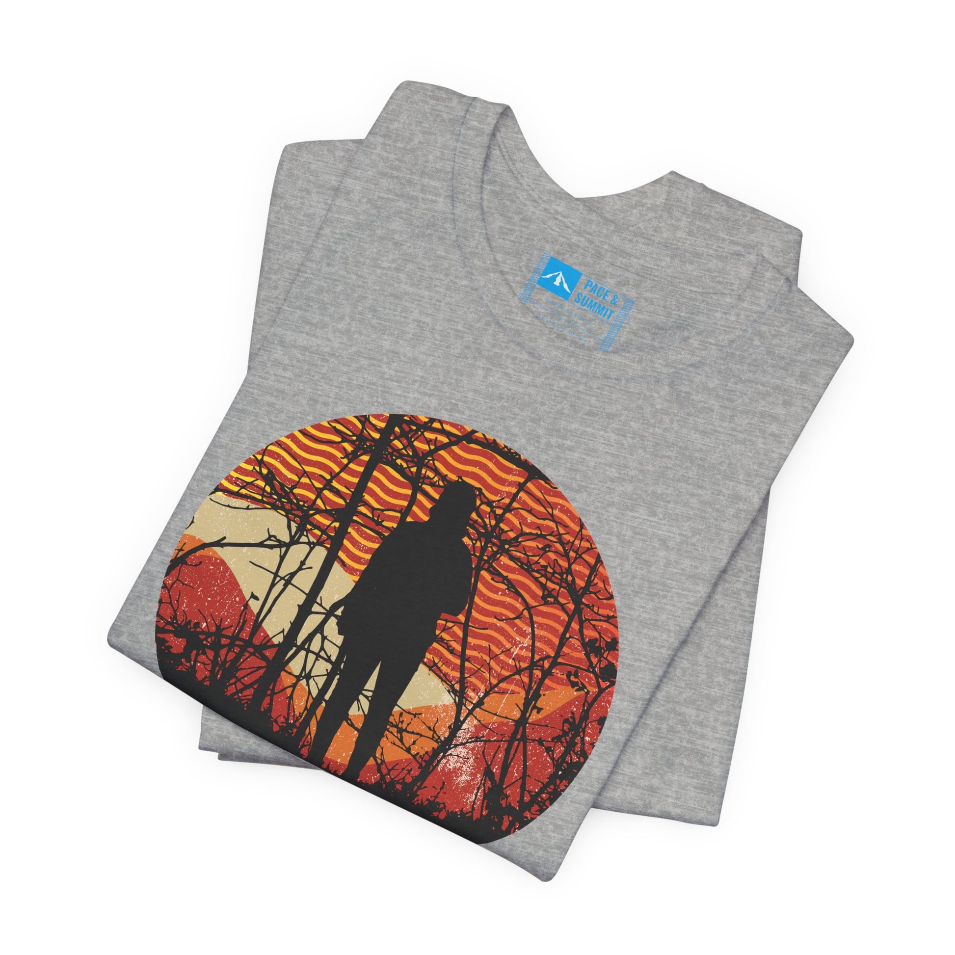 Gray | 'Into the Forest I Go' Hiking Adventure Graphic Tee