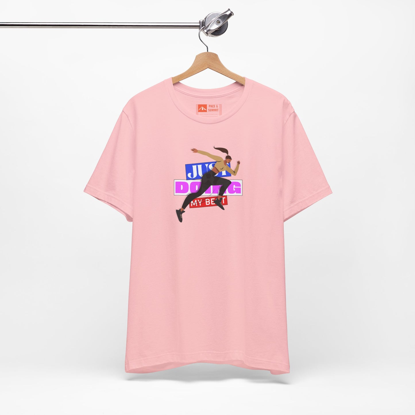 Pink | 'Just Doing My Best' Runner Graphic Tee