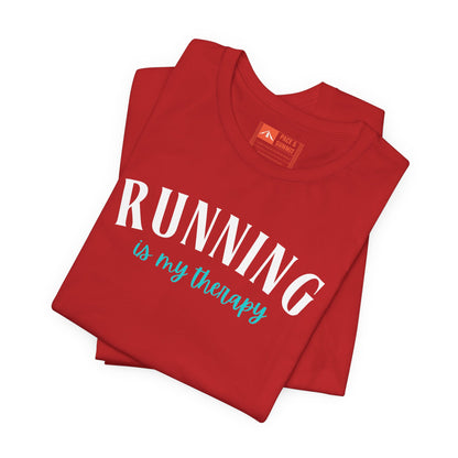 'Running Is My Therapy' Tee - Funny Runner Graphic Shirt & Jogging Gift