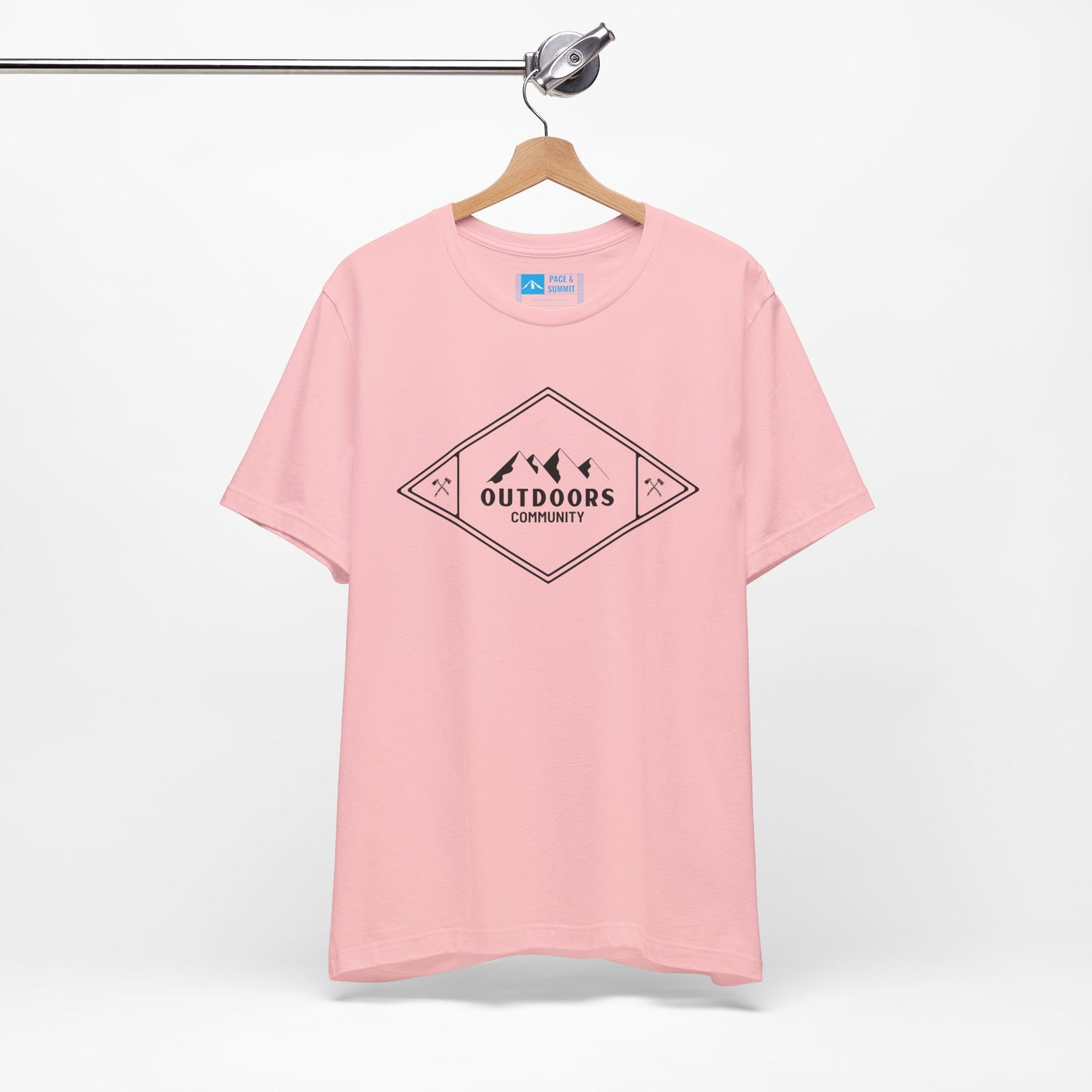 Pink | 'Outdoors Community' Mountain Badge Graphic Tee