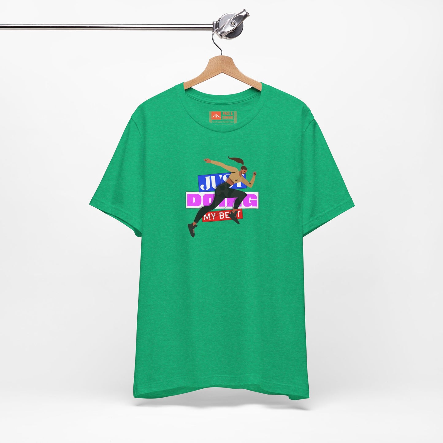 Green | 'Just Doing My Best' Runner Graphic Tee
