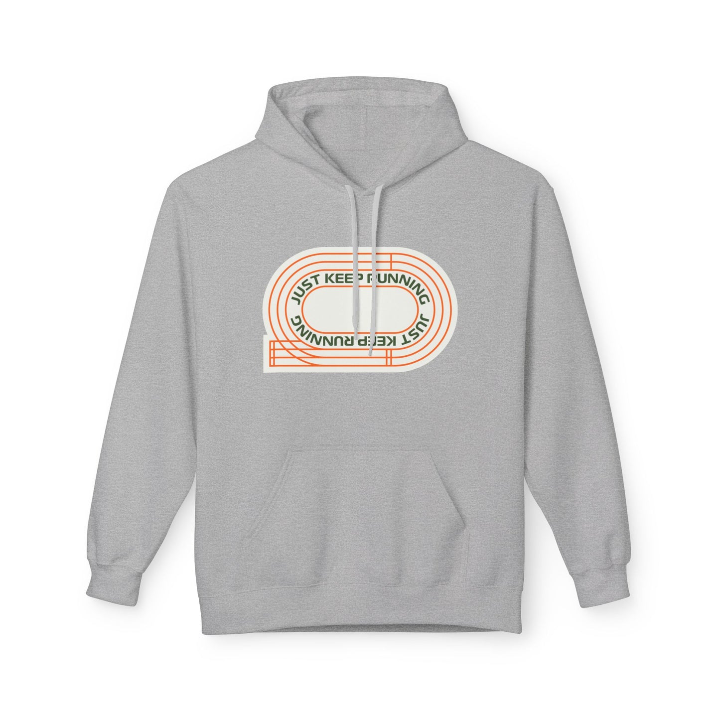 Gray | 'Keep Running' Retro Motivational Track Hoodie