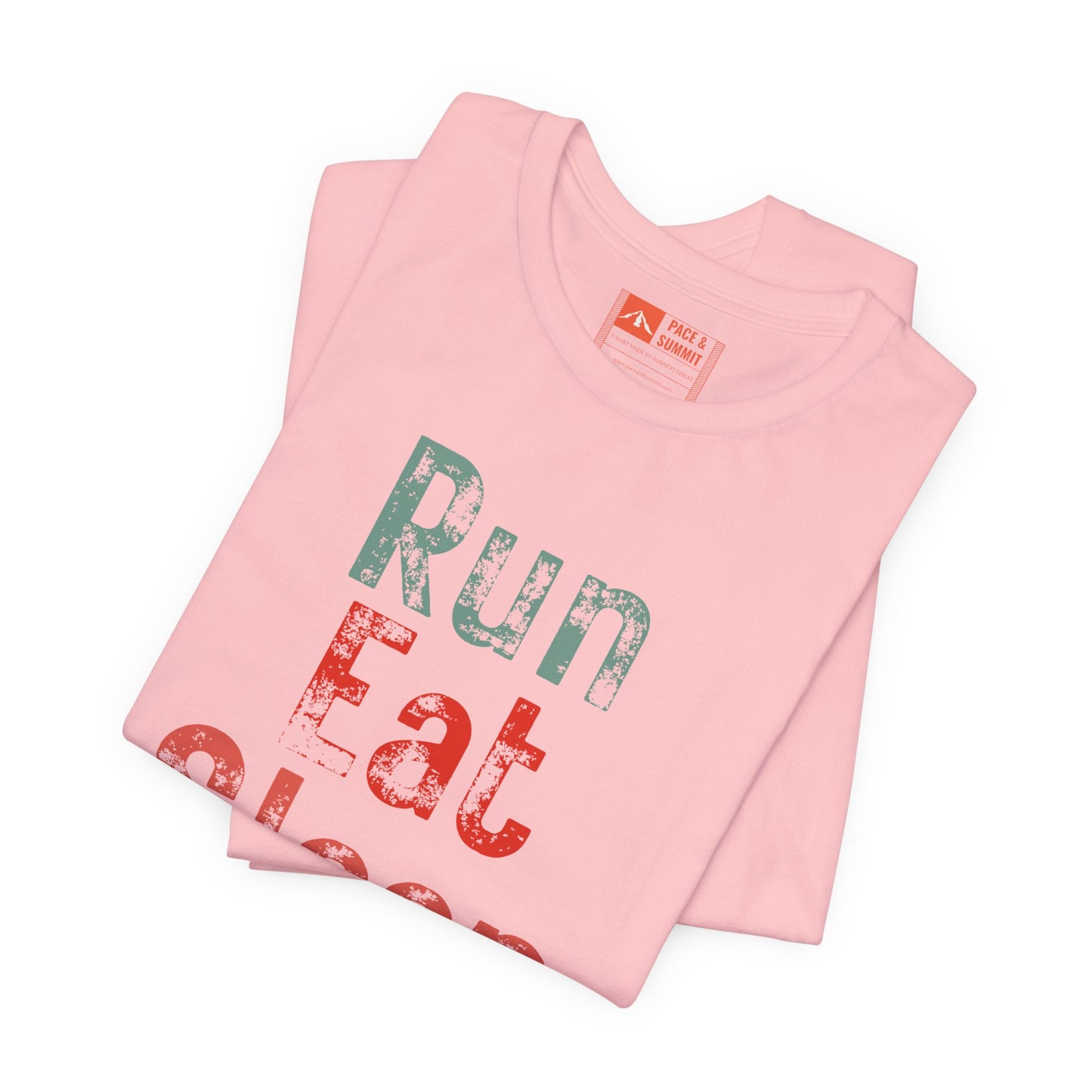 Pink | 'Run Eat Sleep Repeat' Motivational Running Tee - Performance Athletic Shirt & Workout Gift