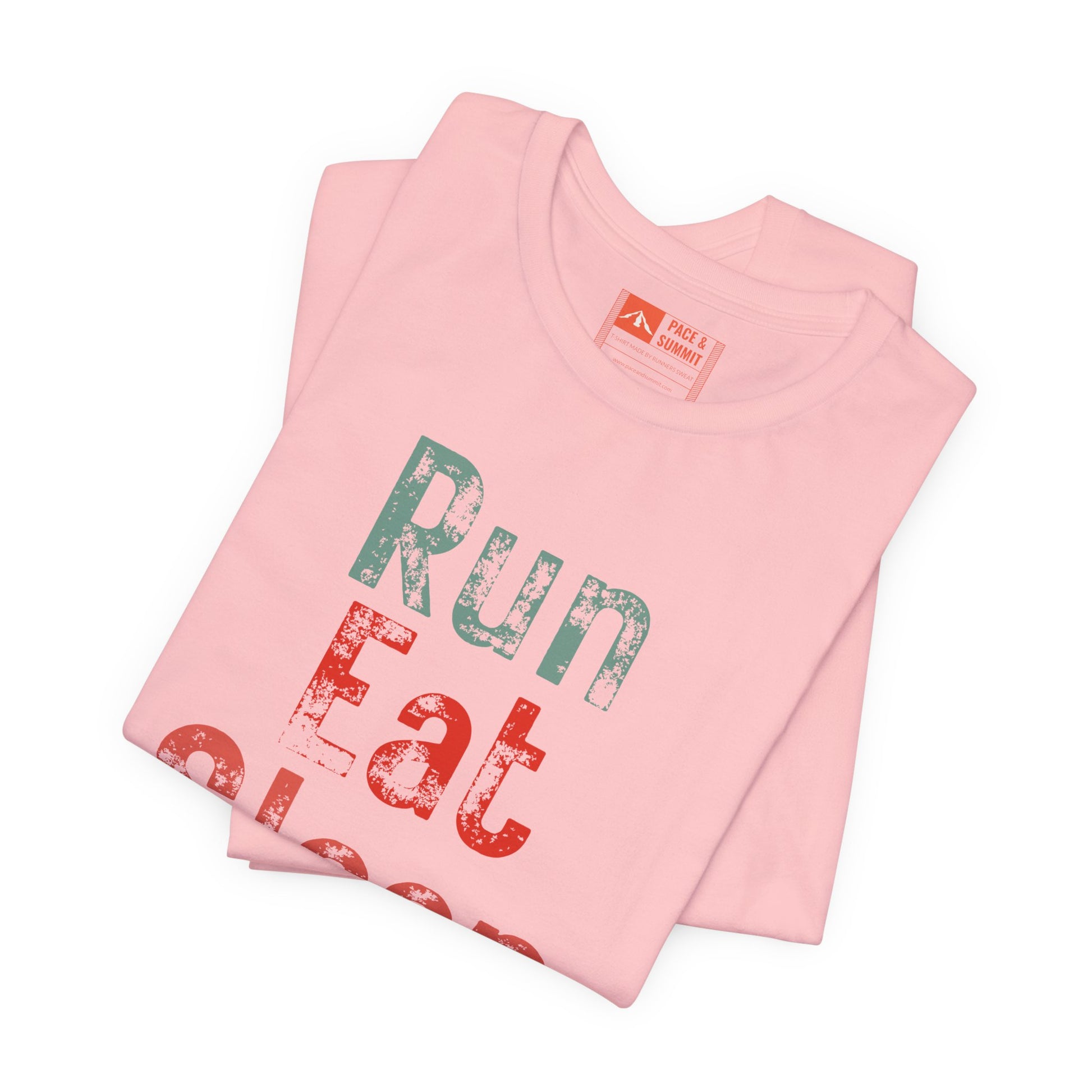 Pink | 'Run Eat Sleep Repeat' Motivational Running Tee - Performance Athletic Shirt & Workout Gift