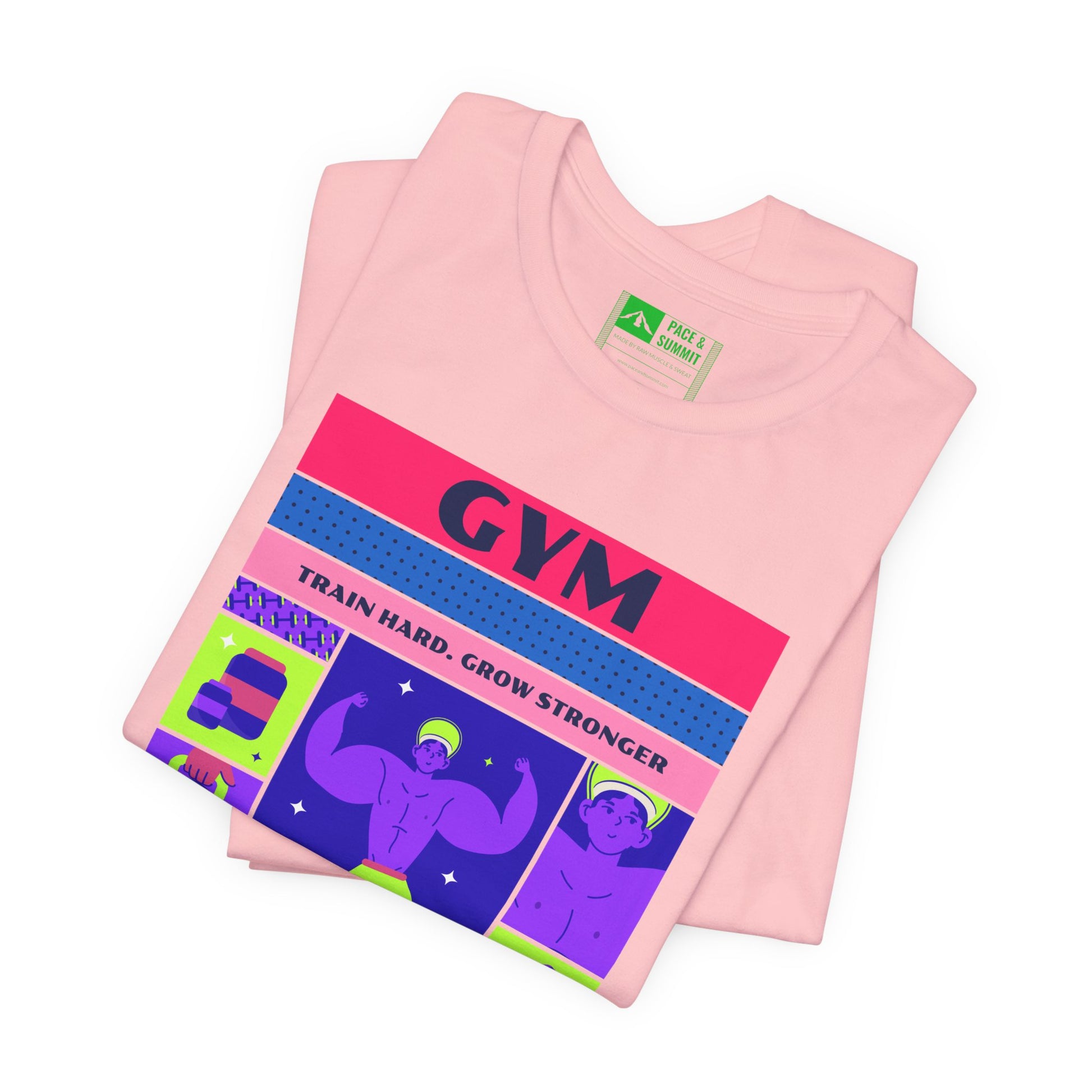 Pink | 'Train Hard' Poster-Art Gym Culture Tee 