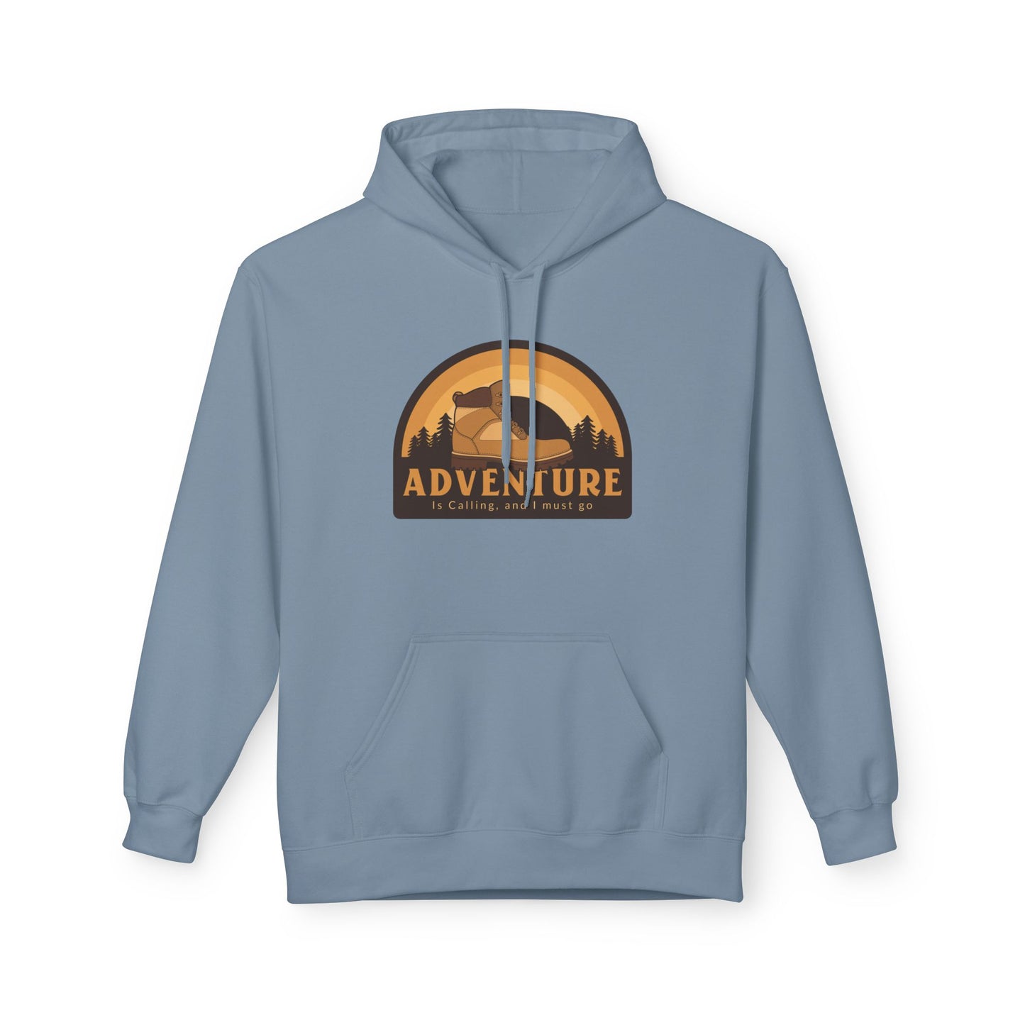 Stone Blue | Adventure Patch' Vintage Outdoor Aesthetic Hoodie