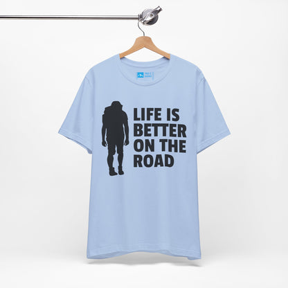 Tropical Blue | 'Life Is Better On The Road' Adventure Travel Graphic Tee