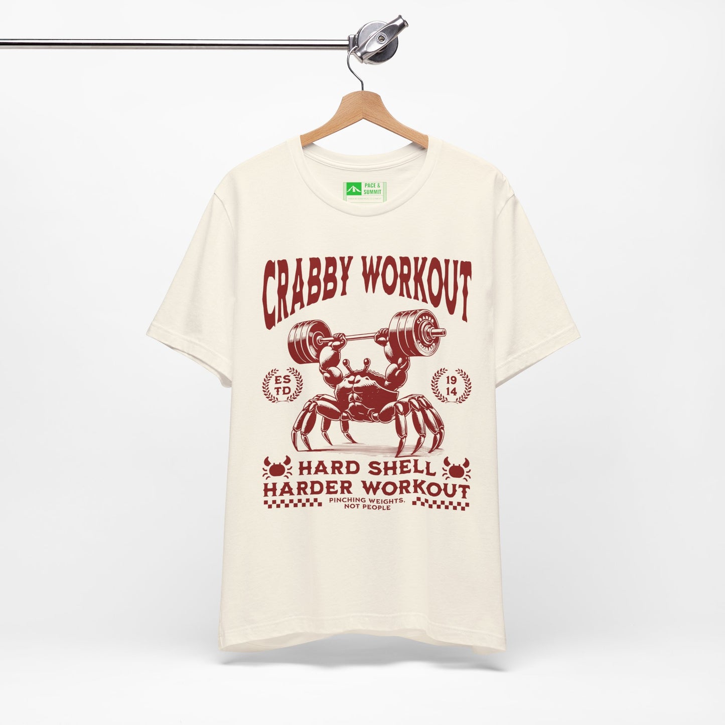 Natural | 'Hard Shell' Ironic Gym Culture Fashion Tee