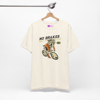 Natural | 'No Brakes No Problems' Bicycle Graphic Tee