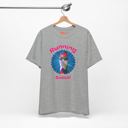 Gray | 'Running Sucks' Funny Anti-Running Graphic Tee