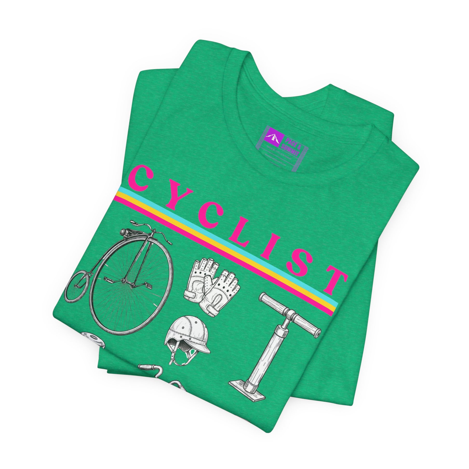 Green | 'Vintage Parts' Mechanical Cycling Graphic Tee