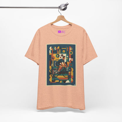 Heather Peach | 'Geometric Bike' 70s Style Cycling Fashion Tee 