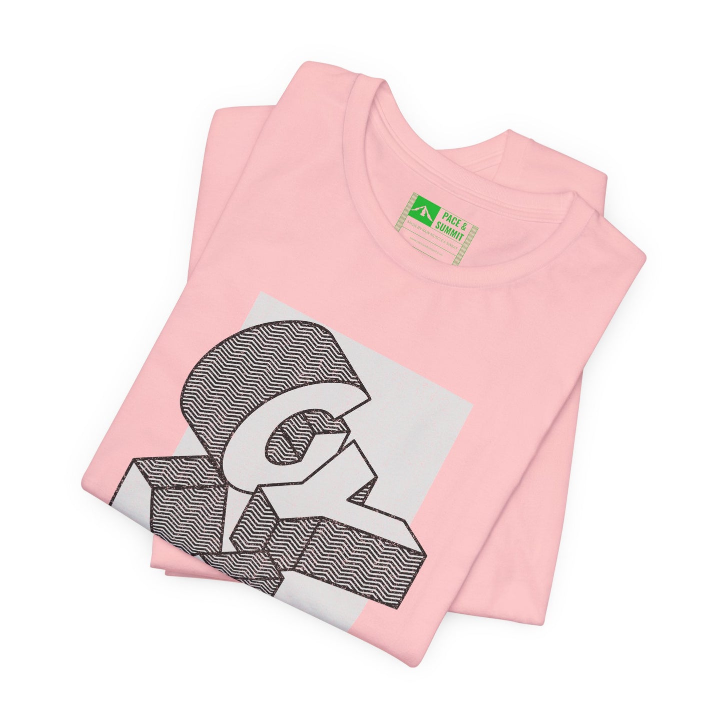 Pink | 'Go Heavy' 3D Block Gym Culture Tee