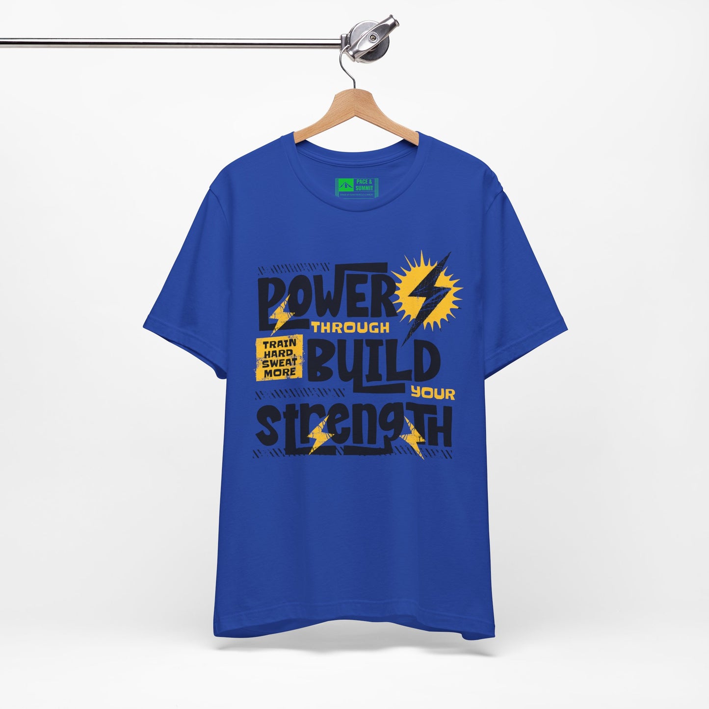 Royal Blue | 'Power Through' Motivational Gym Workout Tee