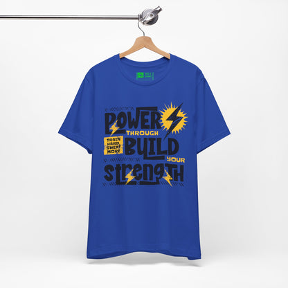 Royal Blue | 'Power Through' Motivational Gym Workout Tee