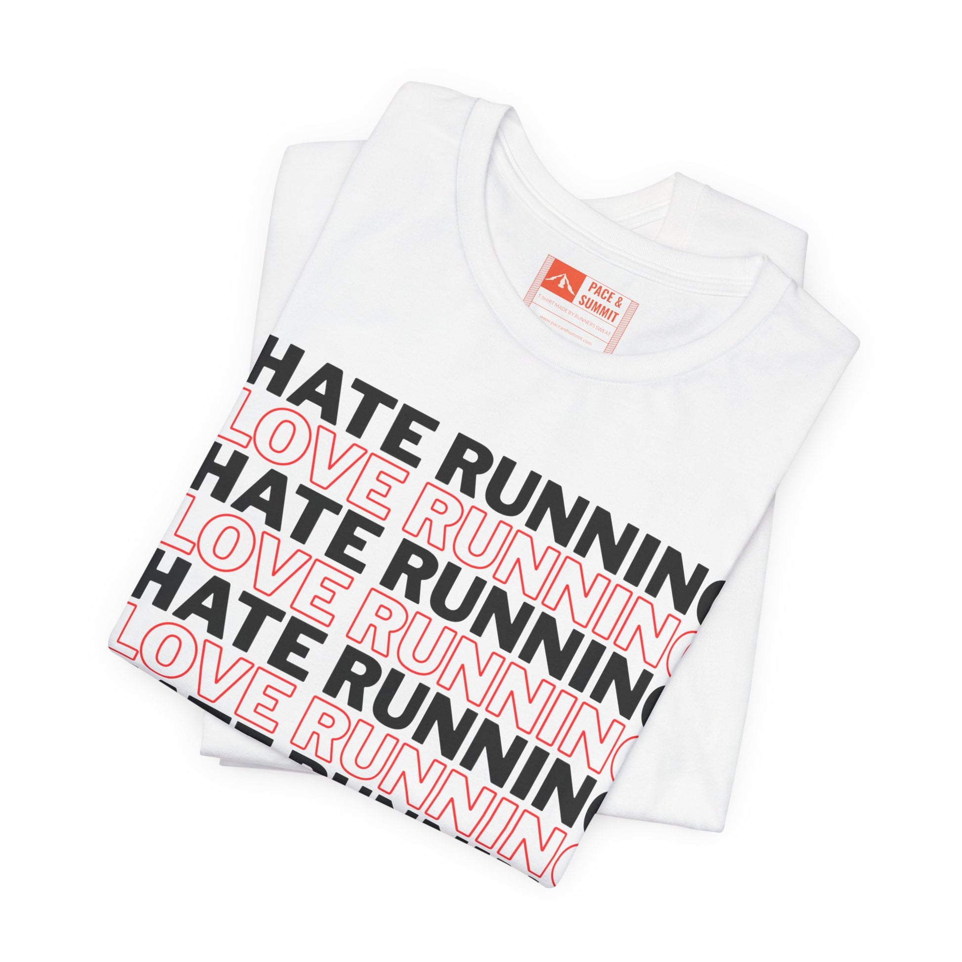 White | 'I Hate Running / I Love Running' Humor Graphic Tee
