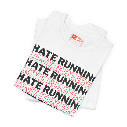 White | 'I Hate Running / I Love Running' Humor Graphic Tee