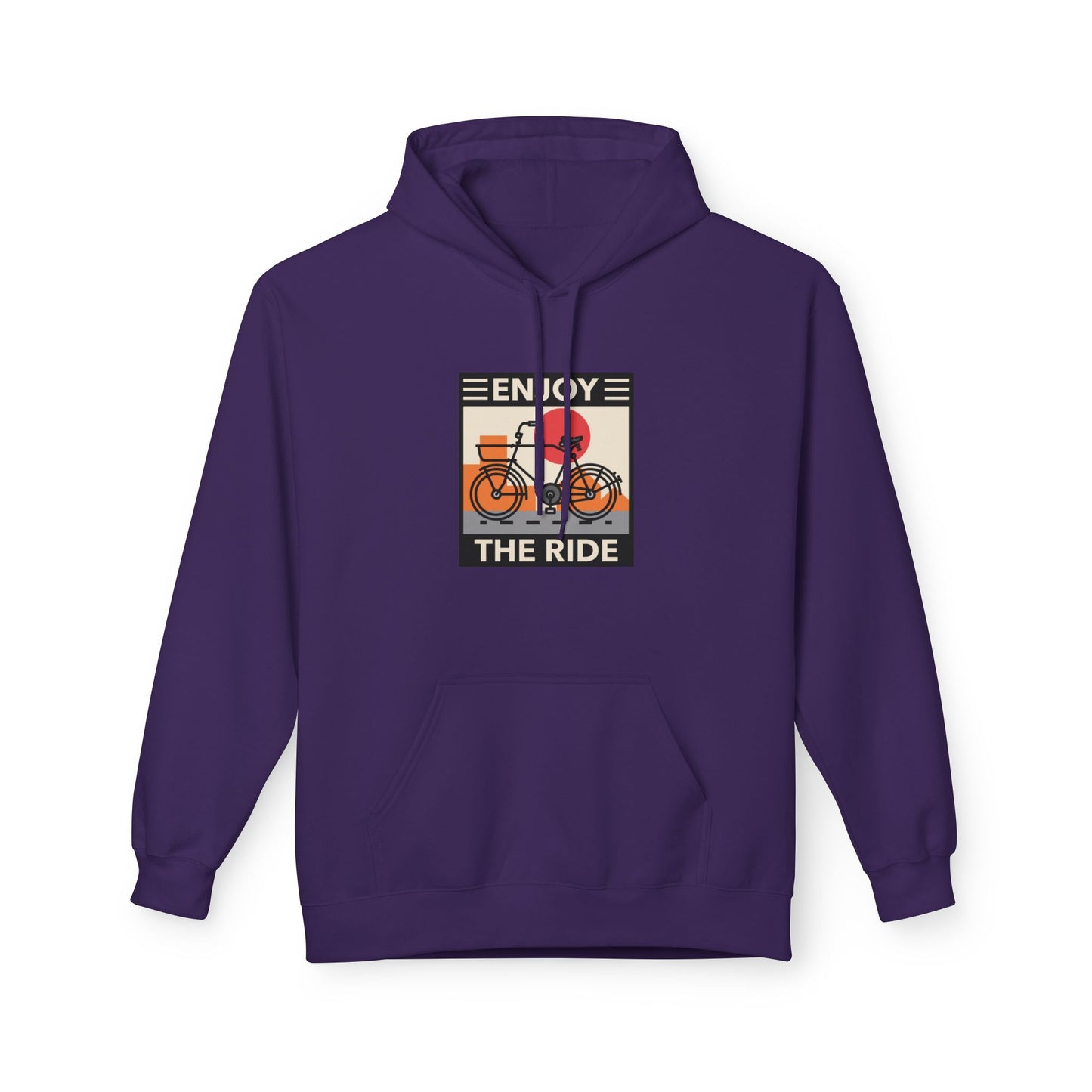 Purple | Enjoy The Ride' Retro Cycling Culture Hoodie