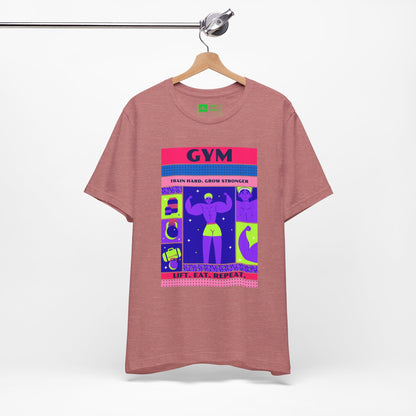 Heather Peach | 'Train Hard' Poster-Art Gym Culture Tee 
