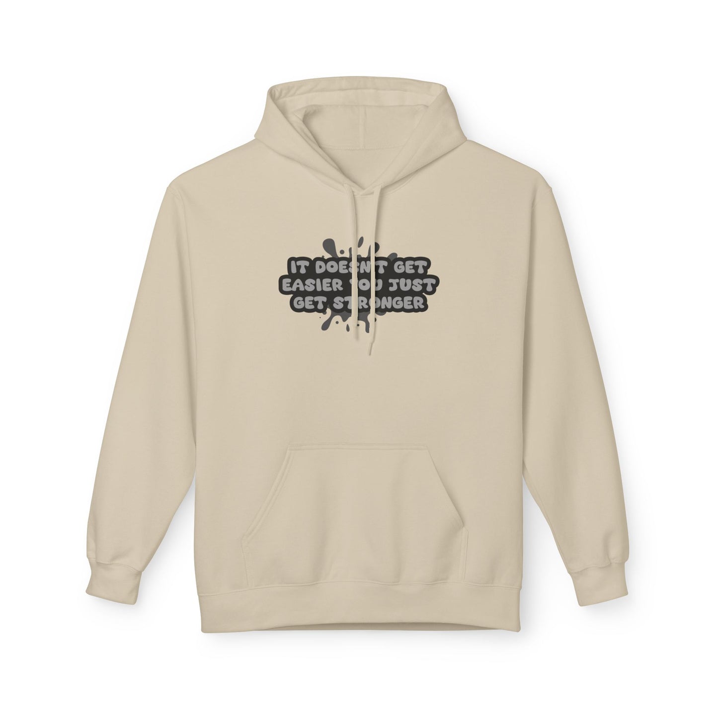 Sand | 'Get Stronger' Motivational Performance Statement Hoodie