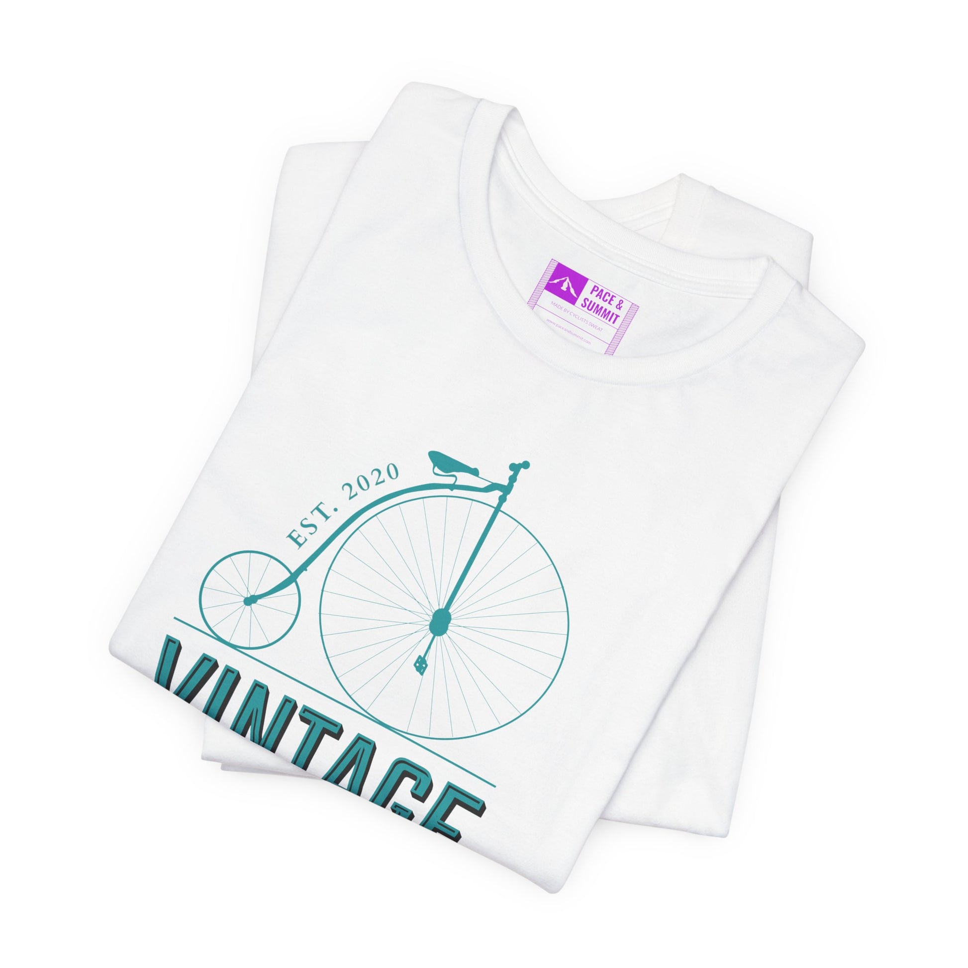 White | 'Vintage Penny Farthing' Retro Bicycle Graphic Tee