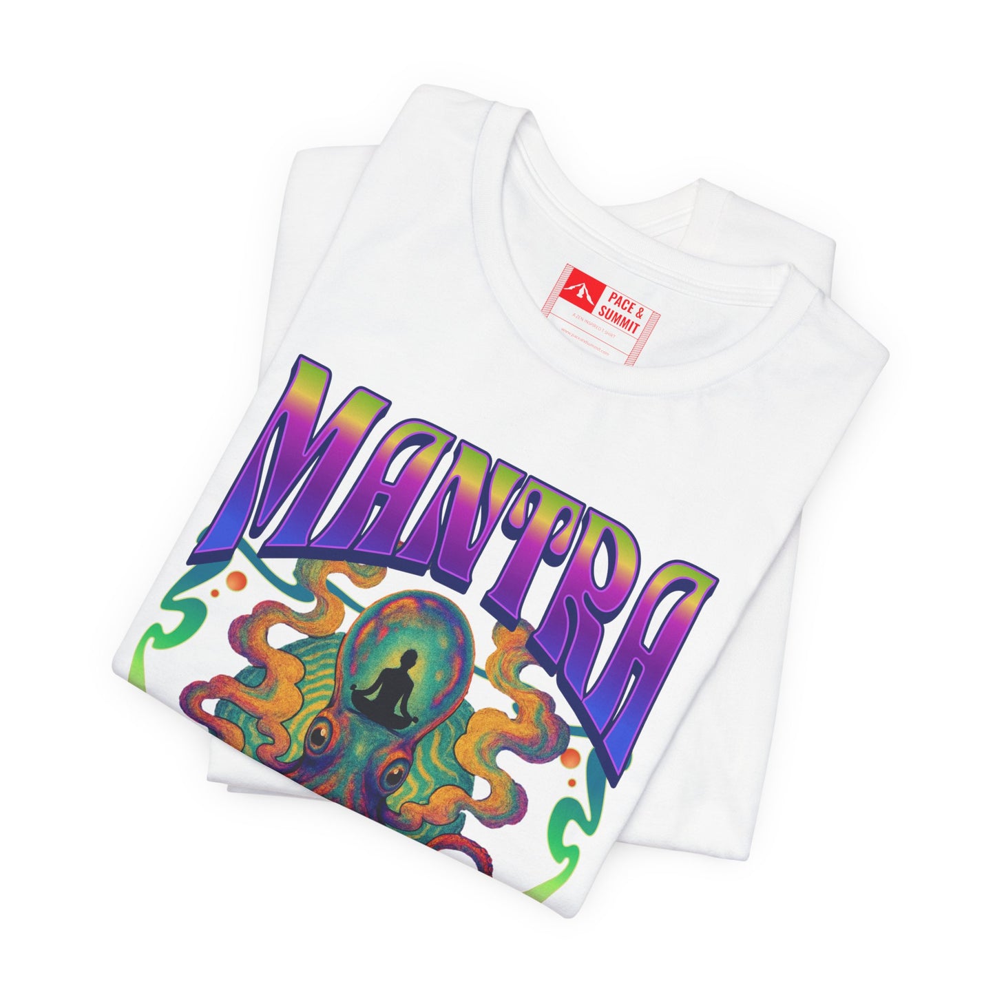 White | 'Mantra Octopus' Psychedelic Spiritual Graphic Tee