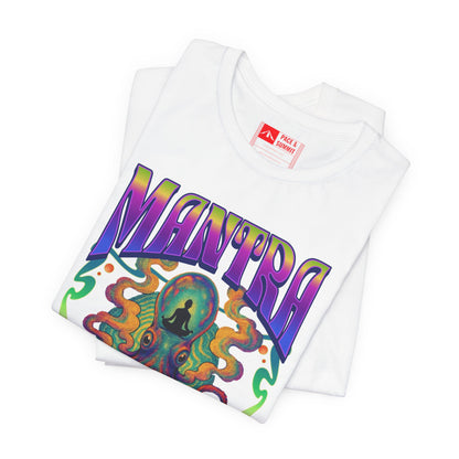 White | 'Mantra Octopus' Psychedelic Spiritual Graphic Tee