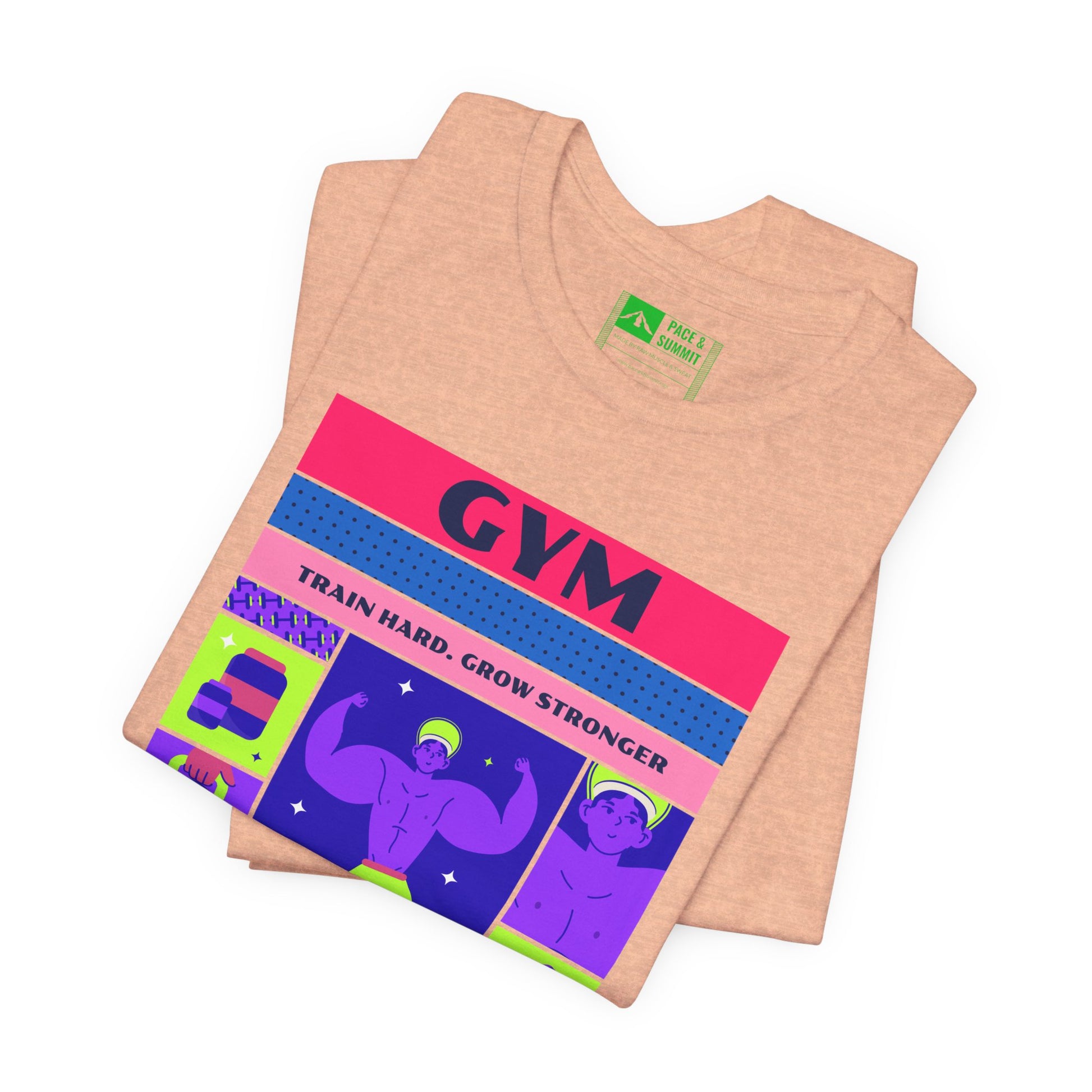 Heather Peach | 'Train Hard' Poster-Art Gym Culture Tee 