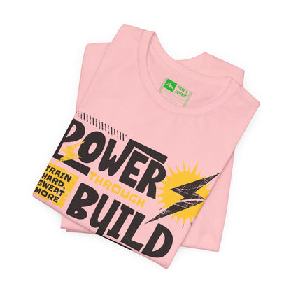 Pink | 'Power Through' Motivational Gym Workout Tee