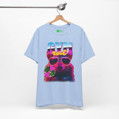 Tropical Blue | 'Gym Rat' Retro Neon Fitness Graphic Tee