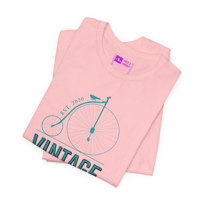 Pink | 'Vintage Penny Farthing' Retro Bicycle Graphic Tee