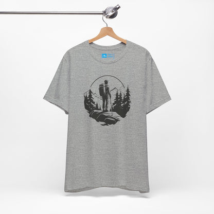 Gray | 'Summit Path' Minimalist Mountain Fashion Tee