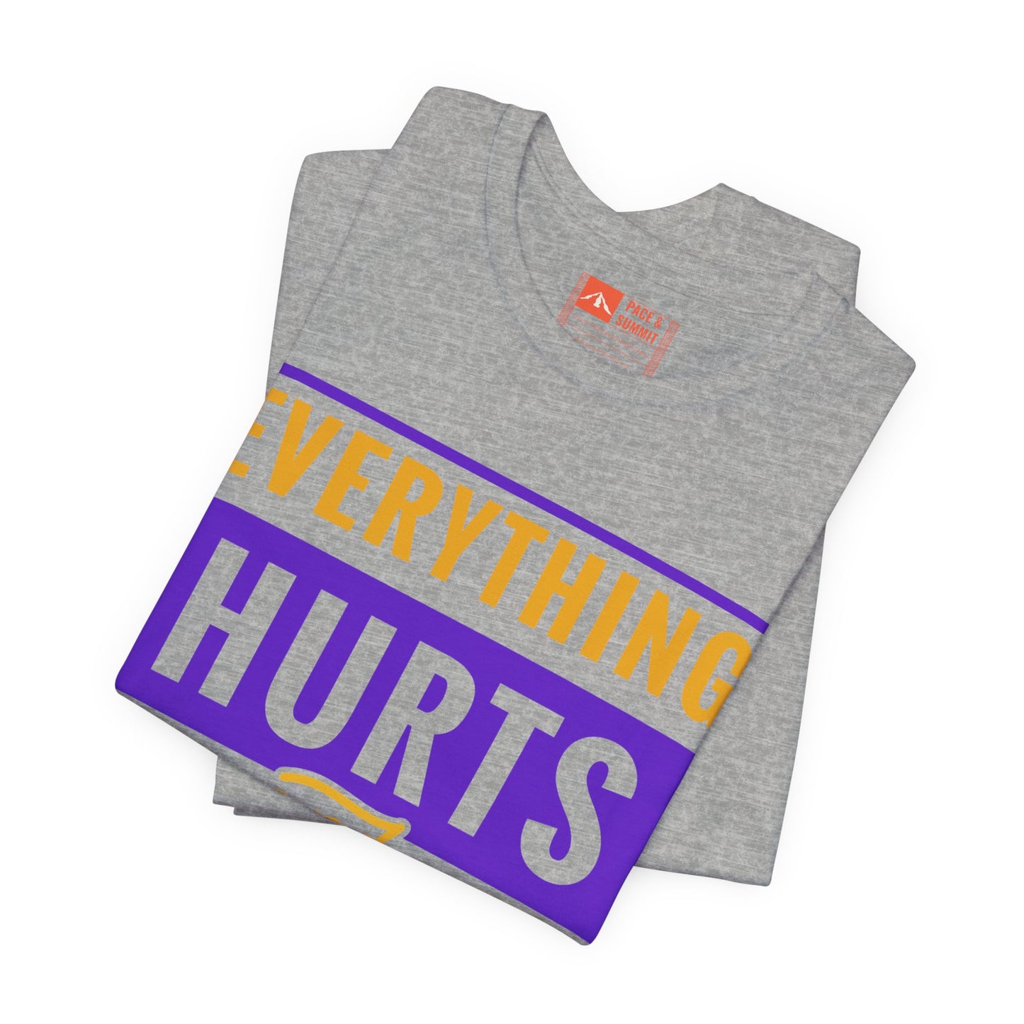 Gray | 'Everything Hurts' Ironic Statement Fashion Tee