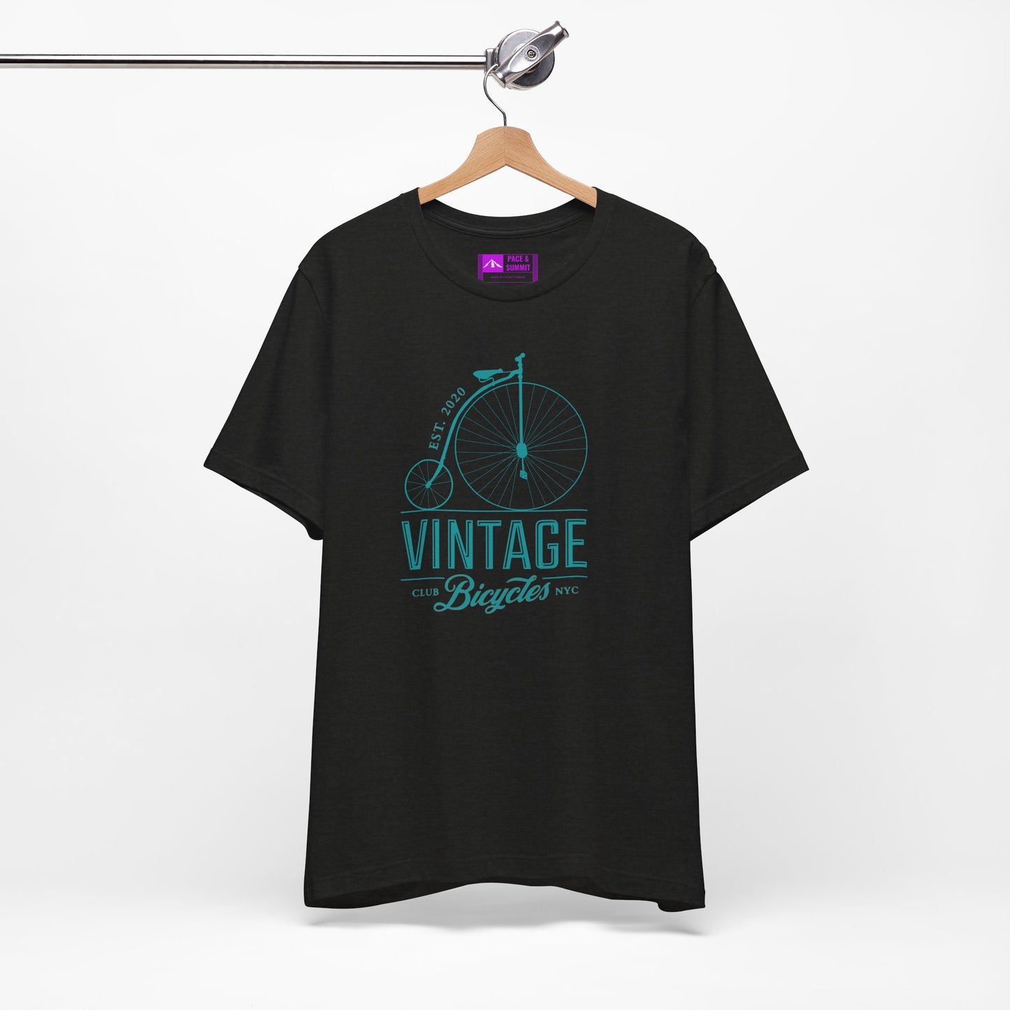 Black | 'Vintage Penny Farthing' Retro Bicycle Graphic Tee