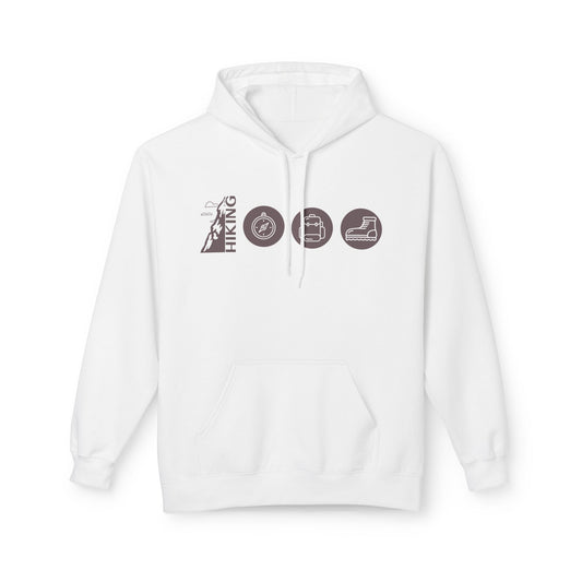 White | 'Travel Essentials' Hiking Adventure Graphic Hoodie