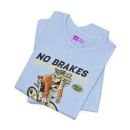 Tropical Blue | 'No Brakes No Problems' Bicycle Graphic Tee