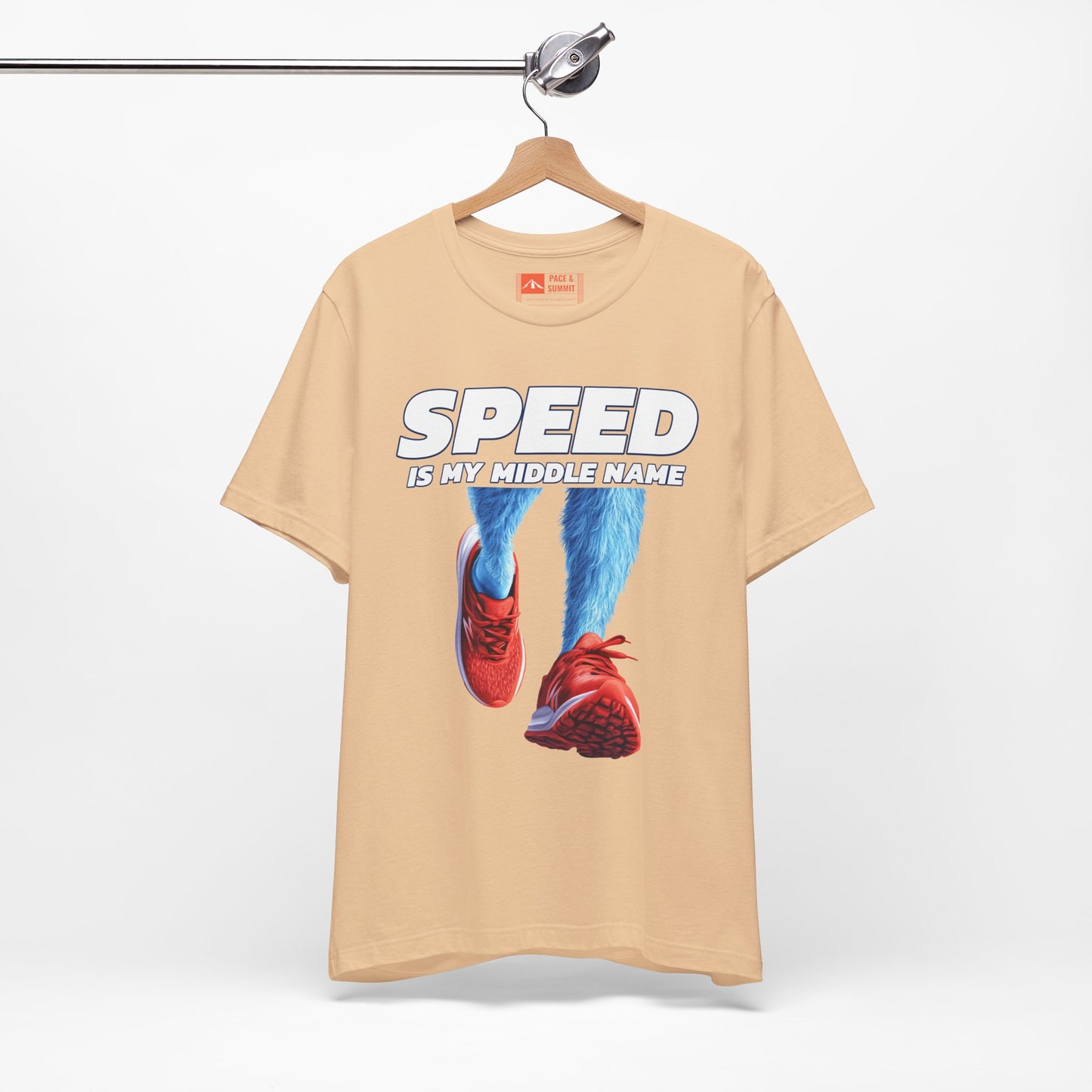 Sand | 'Speed Is My Middle Name' Funny Running Tee