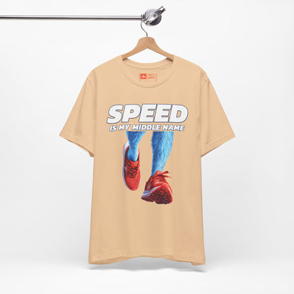 Sand | 'Speed Is My Middle Name' Funny Running Tee