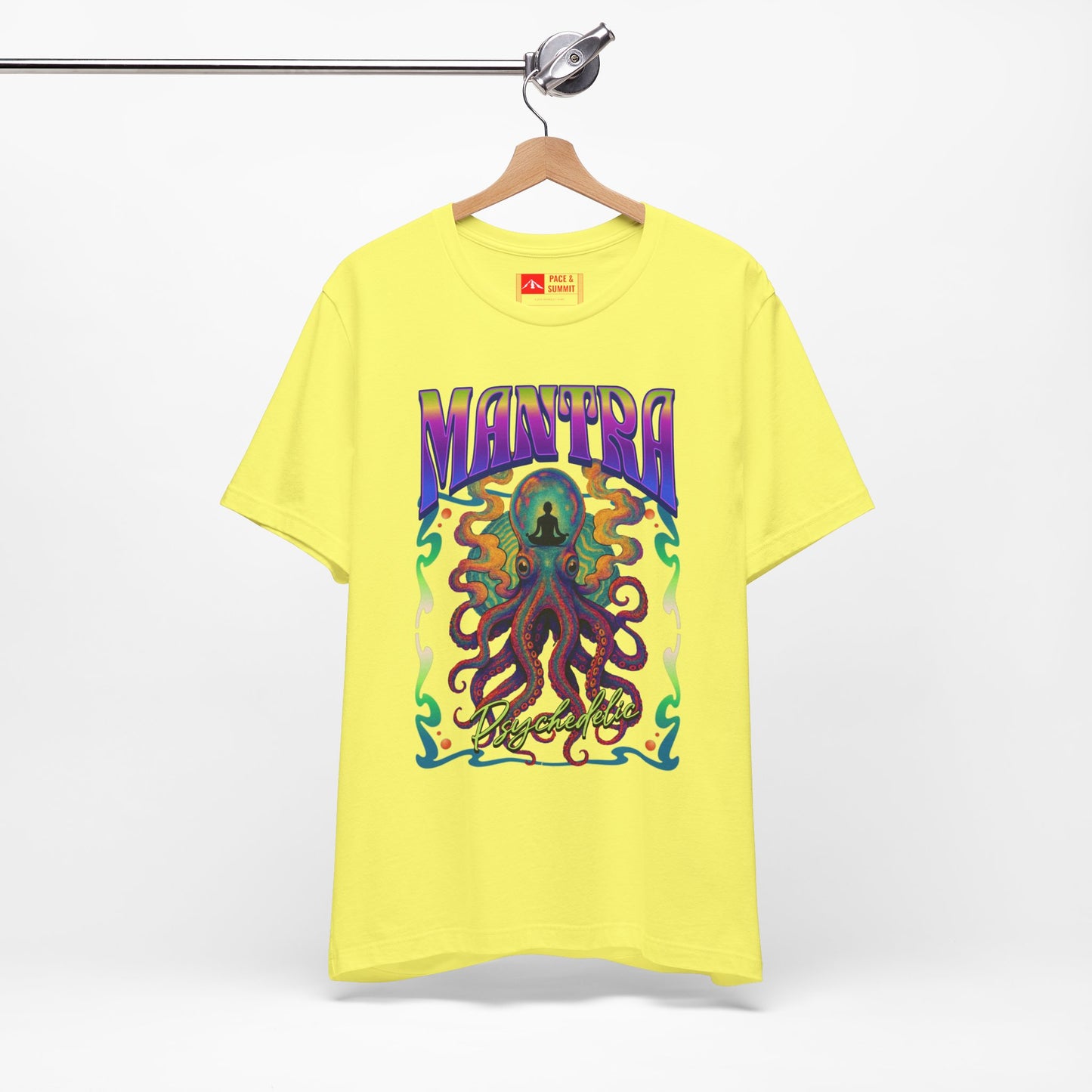 Yellow | 'Mantra Octopus' Psychedelic Spiritual Graphic Tee