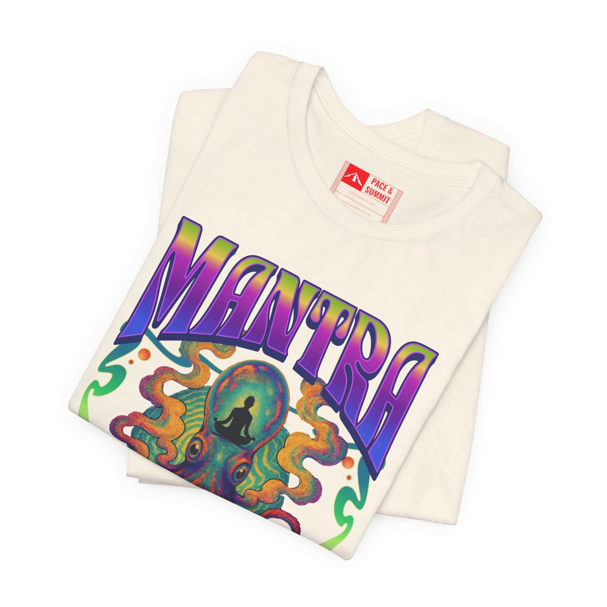 Natural | 'Mantra Octopus' Psychedelic Spiritual Graphic Tee