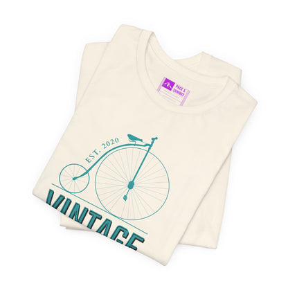 Natural | 'Vintage Penny Farthing' Retro Bicycle Graphic Tee